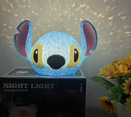 Lampara Luz De Noche Mesa Stitch 3d